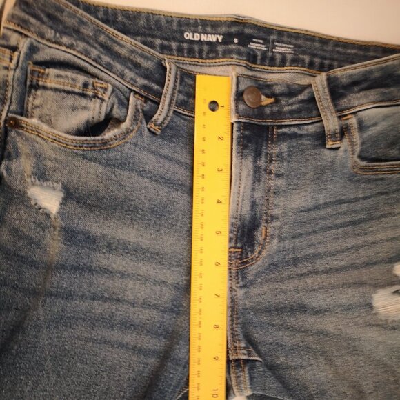 NWT Old Navy Mid Rise Rockstar Super Skinny Ladies Size 6 Blue Jeans - Picture 13 of 14